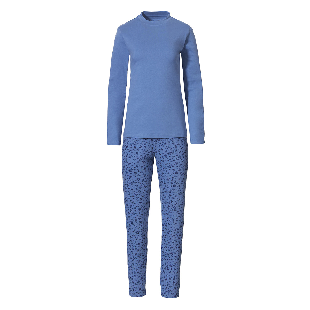 By Louise By Louise Dames Pyjama Set Lange Mouw + Broek Blauw Top Merken Winkel